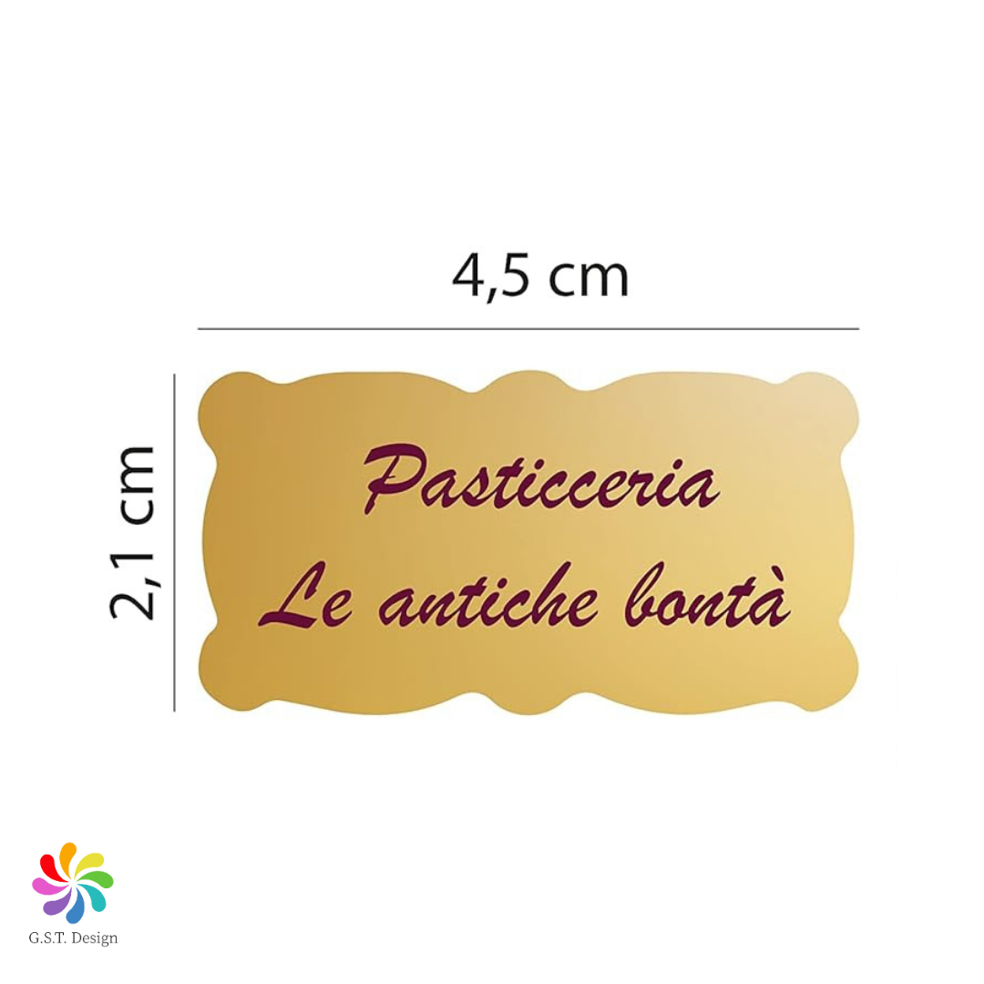 ETICHETTE ORO & ARGENTO PERSONALIZZATE