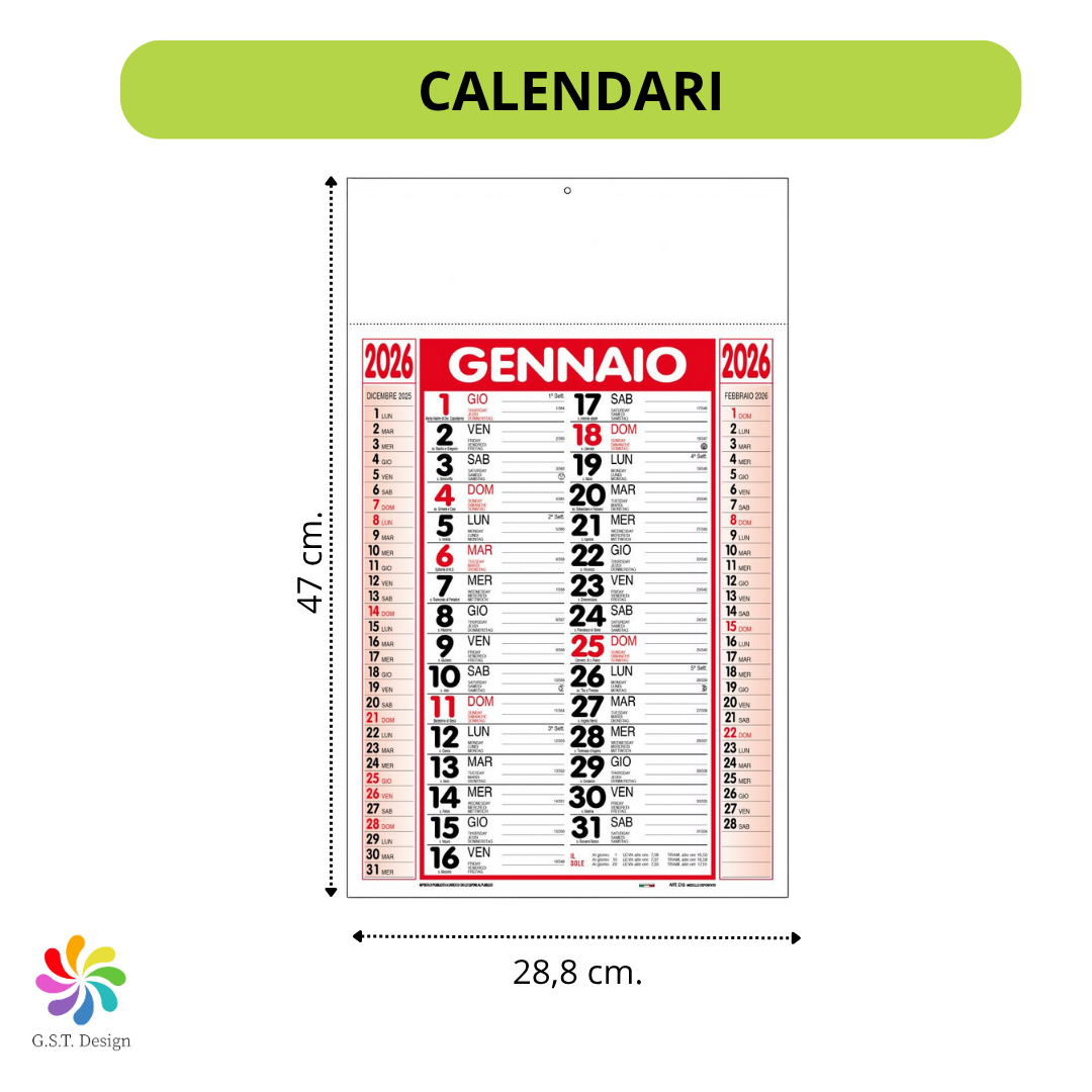 CALENDARI PERSONALIZZATI 2026