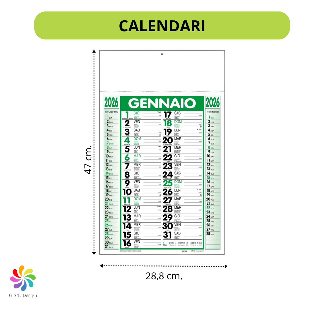 CALENDARI PERSONALIZZATI 2026